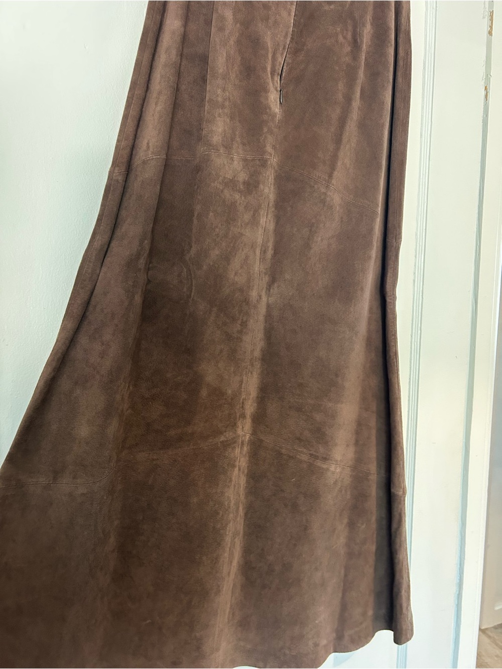 Vintage 100% Leather Maxi Skirt